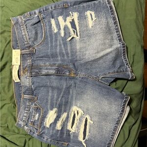 Mudd High Rise Midi Jeans - Blue Denim